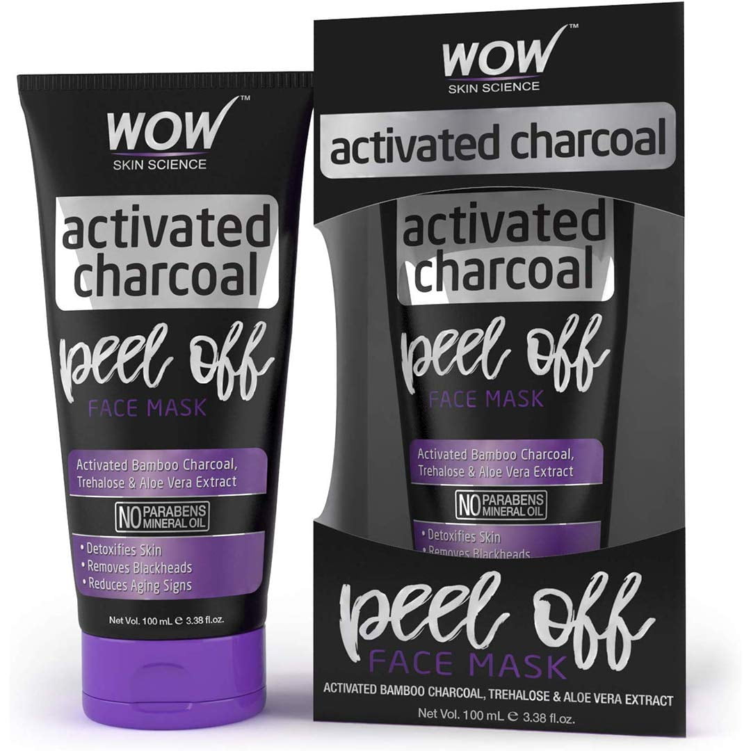 WOW Activated Charcoal FaceMask - Peel Off - No Parabens & Mineral Oils (60 mL)
