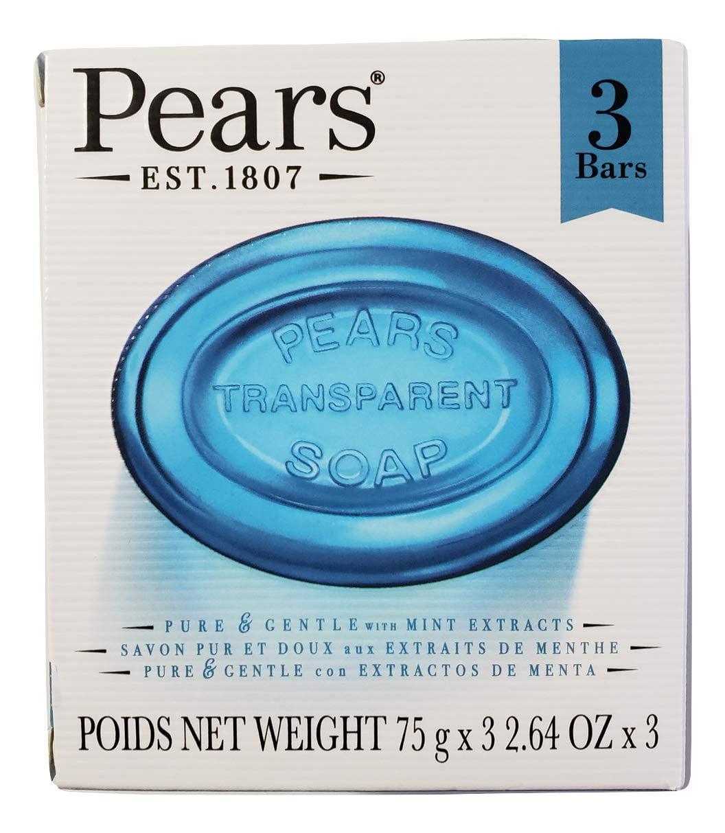 Pears Soap with Mint Extract, 3.5 oz bars, 3 ea