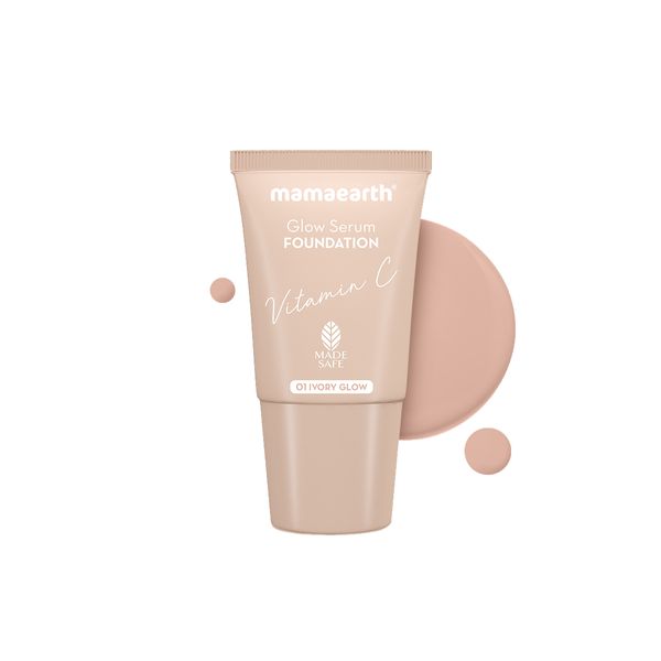 Mamaearth Glow Serum Foundation Mini Tube: Vitamin C & Turmeric, 18