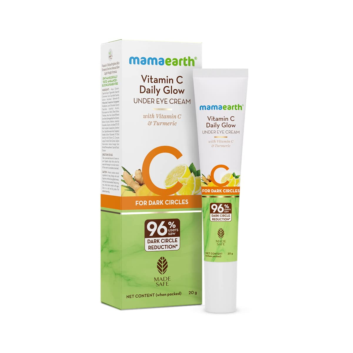 Mamaearth Vitamin C Daily Glow Under Eye Cream With Vitamin C & Turmeric For Dark Circle R
