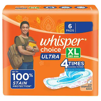 Whisper Choice Ultra XL Wings Pads: 6 U