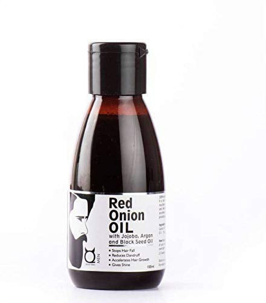 Qraa Men Red Onion HairOil-With Jojoba,Argan & Black seed oil, 100 ml