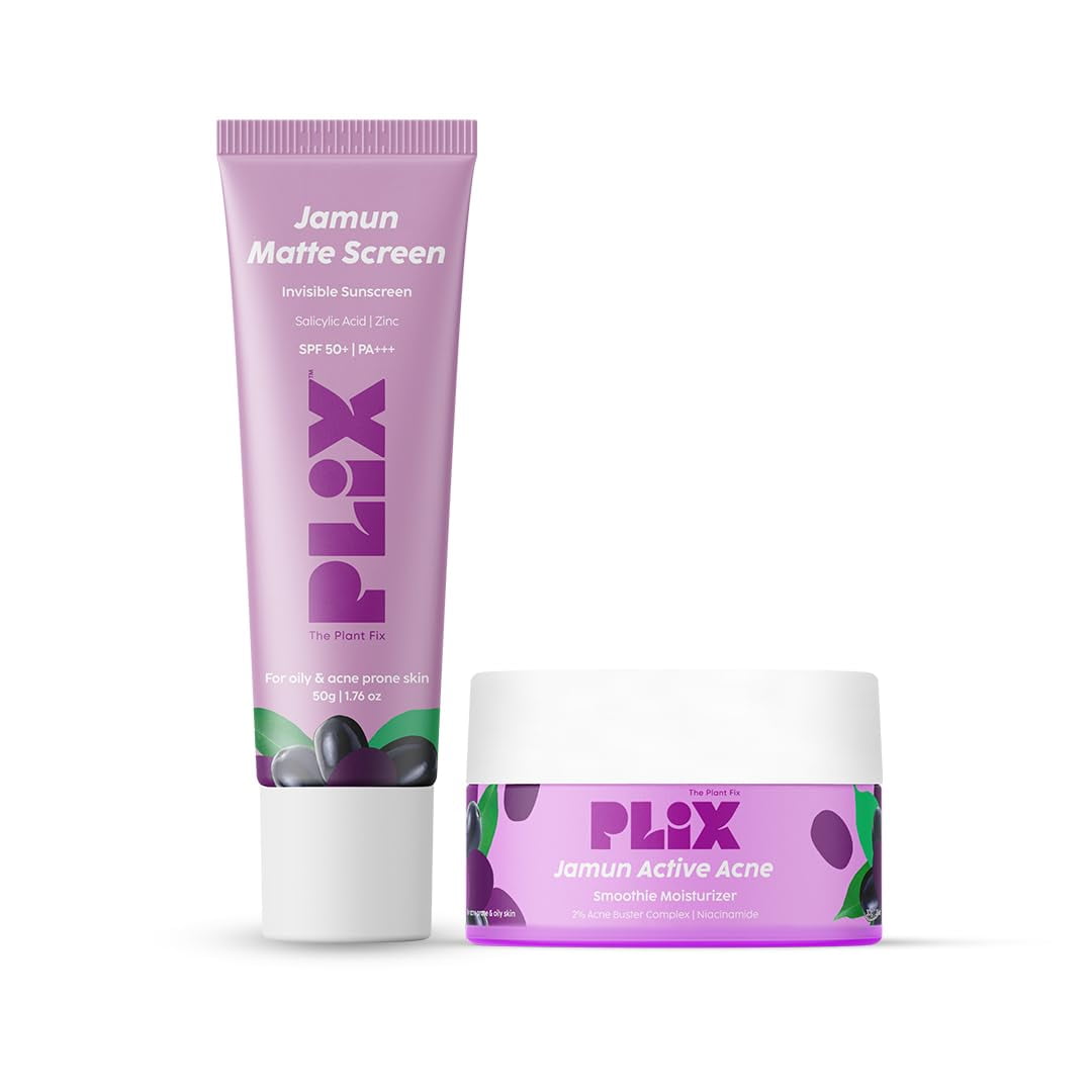 PLIX - THE PLANT FIX Acne Combo, Moisturizer And Sunscreen (30Gm + 50Gm), SPF 50 Combinati