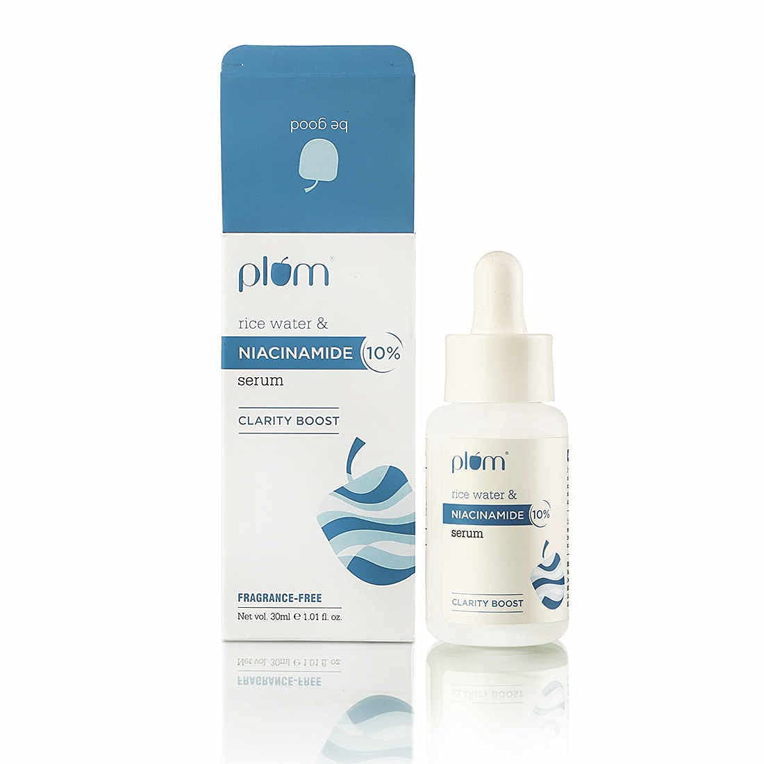 Plum 10% Niacinamide FaceSerum with Rice Water | Vitamin B3 with Japanese Fermented Rice W