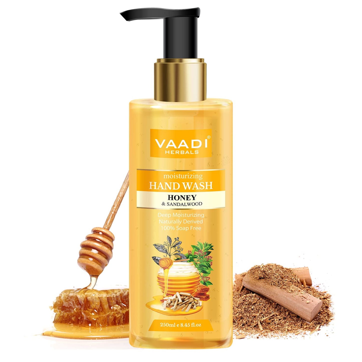 Vaadi Herbals Deep Moisturizing Honey And Sandal Hand Wash - 250 Ml