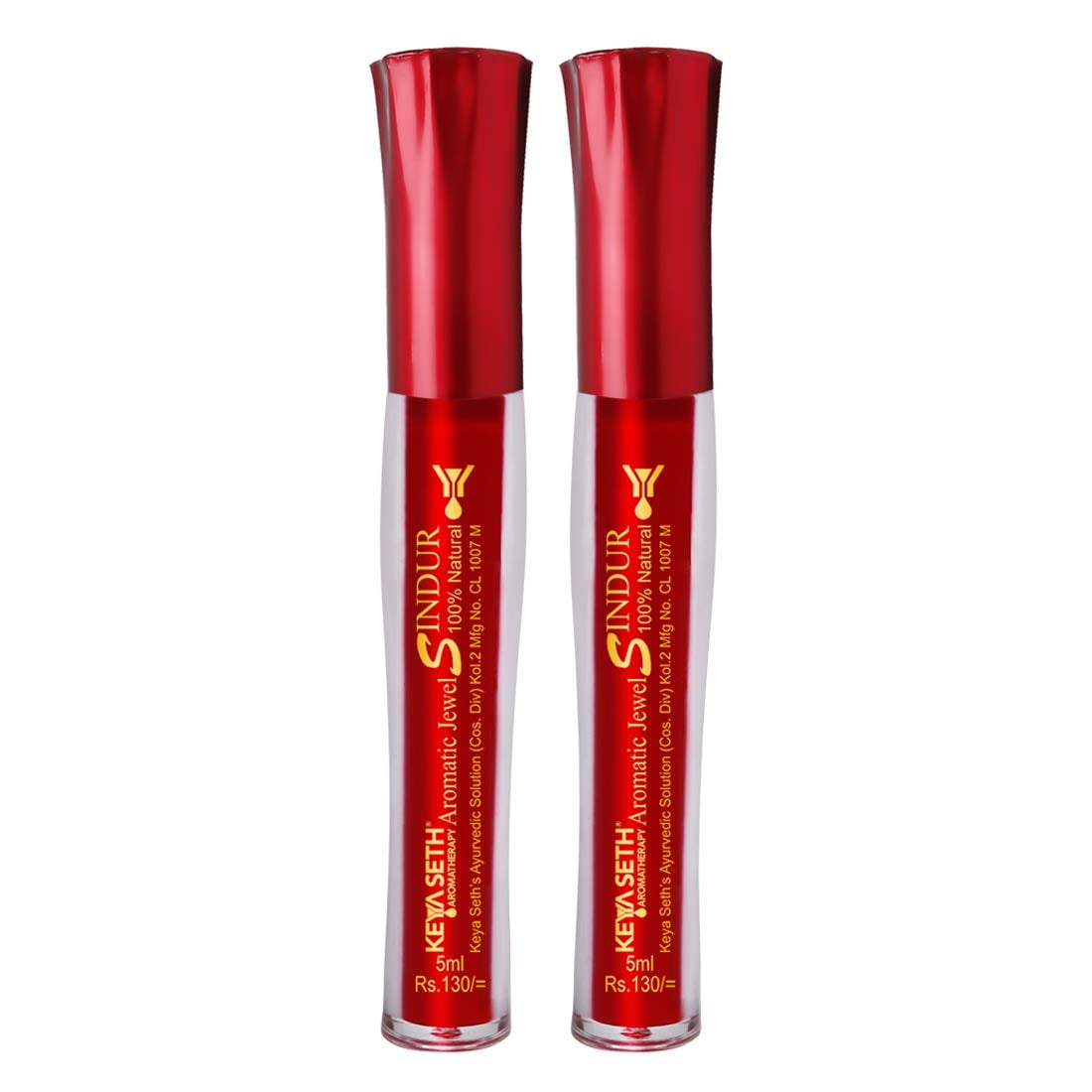 Keya Seth Aromatherapy, Liquid Sindur, Aromatic Jewel 100% Natural Herbal Extracts & Floral Pigments, Waterproof, Red (5ml)