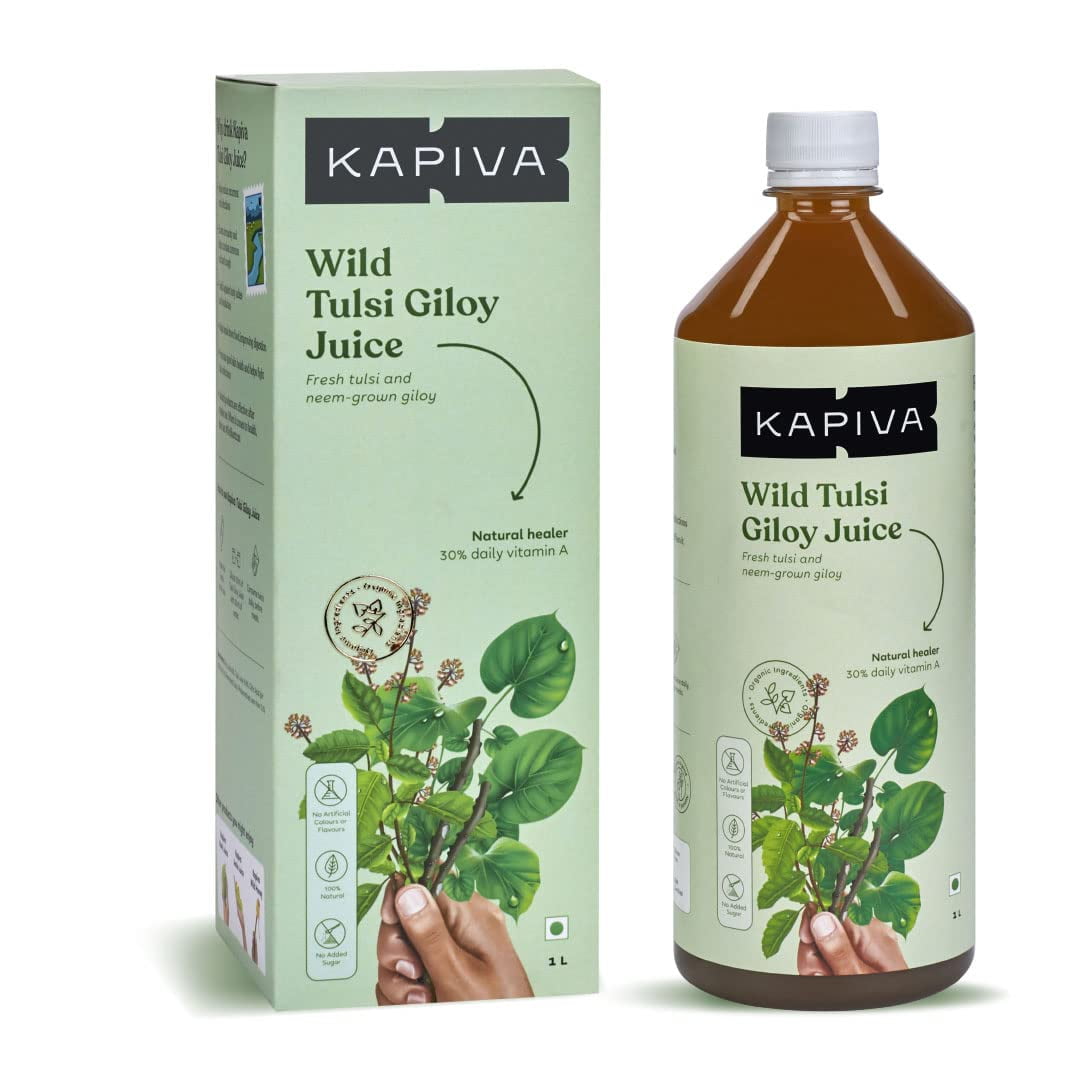 Kapiva Wild Tulsi Giloy Juice | Fresh Tulsi and Neem-grown Giloy to Support Immune Health