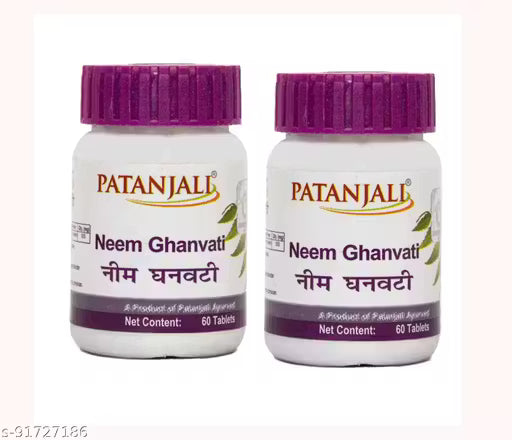 Patanjali Neem Ghan Vati: 60 Tablets, Pack of 2