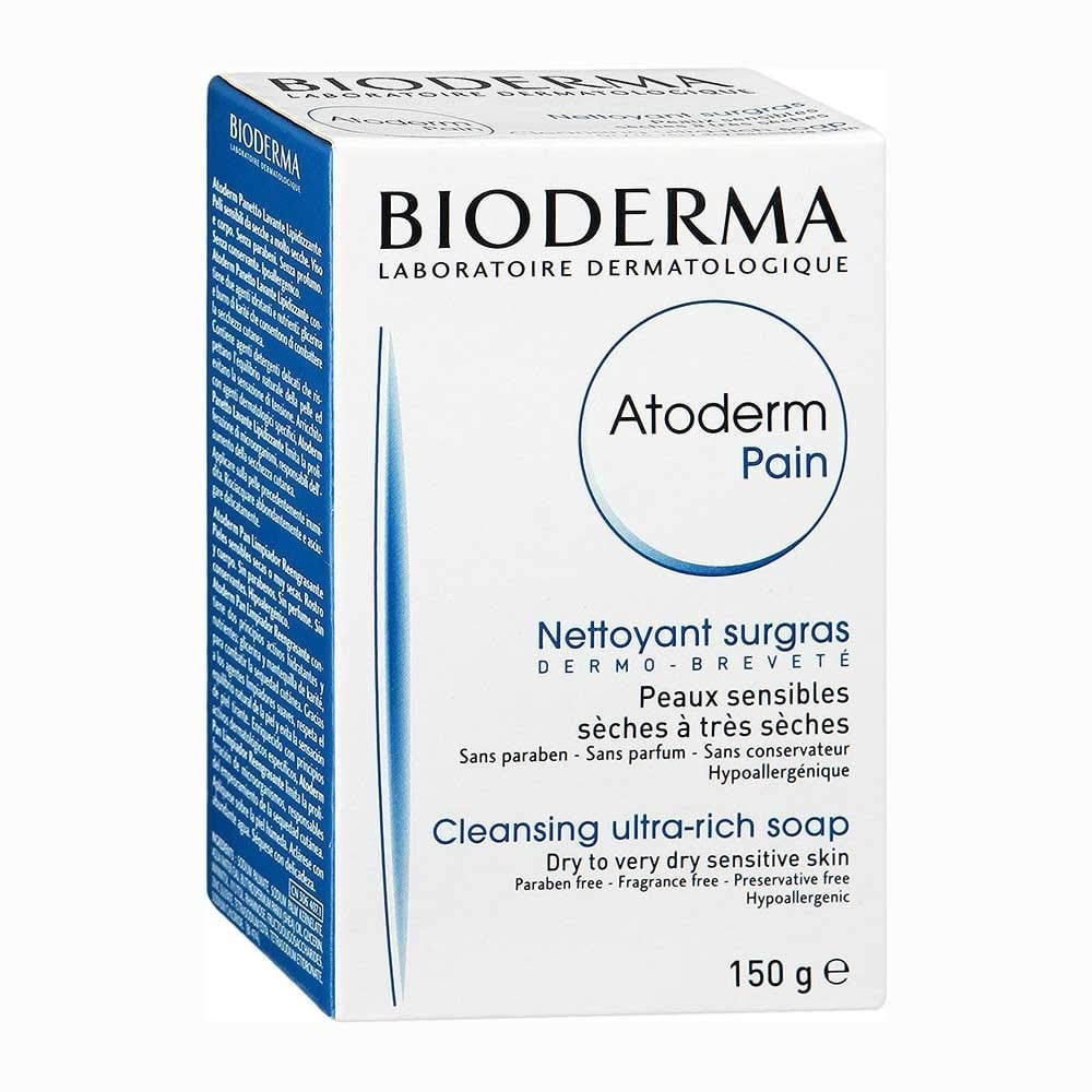 Bioderma Atoderm Intensive Baby Soap Bar From Birth Gently Cleanses and Purifies The Skin,