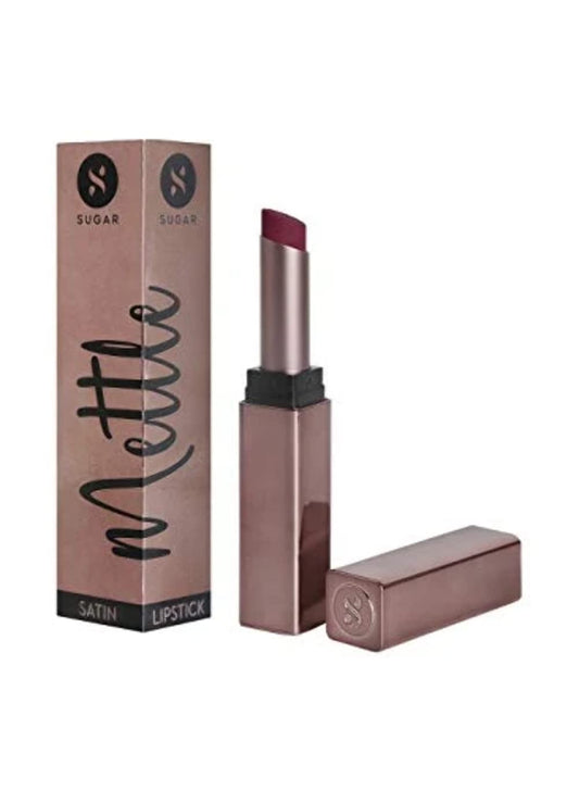 SUGAR Cosmetics - Mettle - Satin Lipstick - 06 Augusta (Orange Coral) - 2.2 gms - Waterproof, Longlasting Lipstick for a Silky and Creamy Finish, Lasts Up to 8 hours