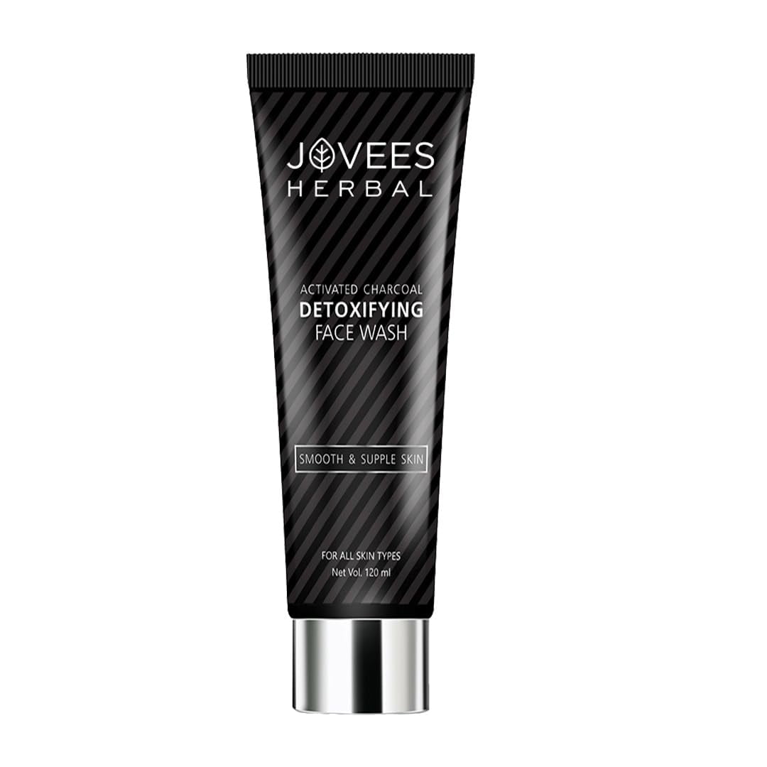 Jovees Herbal Activated Charcoal Detoxifying FaceWash For Anti Pollution, Deep Pore Cleans