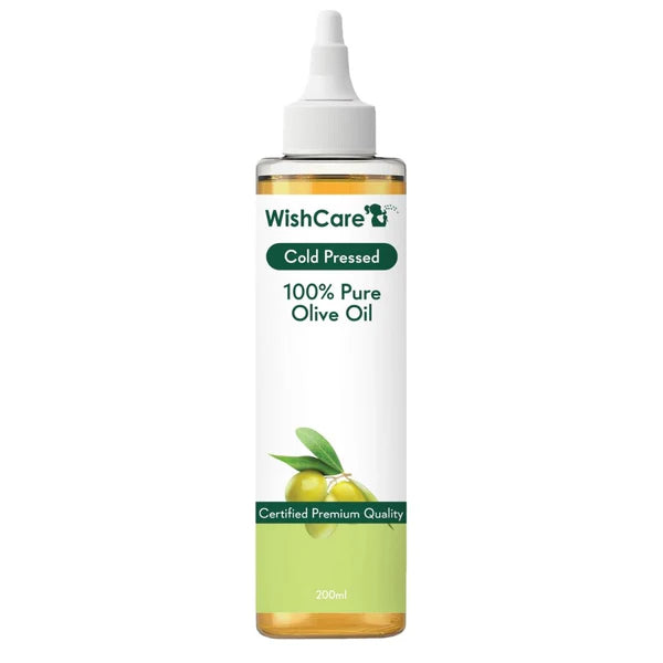 WishCare 100% Pure Premium Cold Pressed Olive Oil for Hair & Skin - 200ml