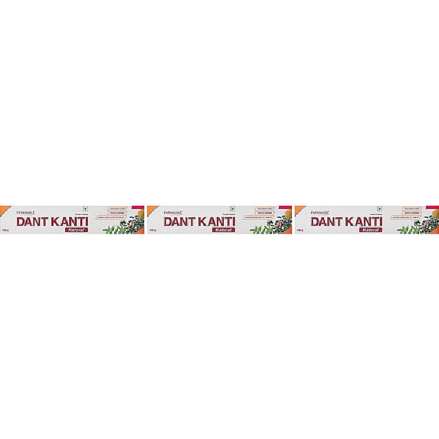 Pack Of 3 - Patanjali Dant Kanti Natural Toothpaste - 120 Gm (4.23 Oz)