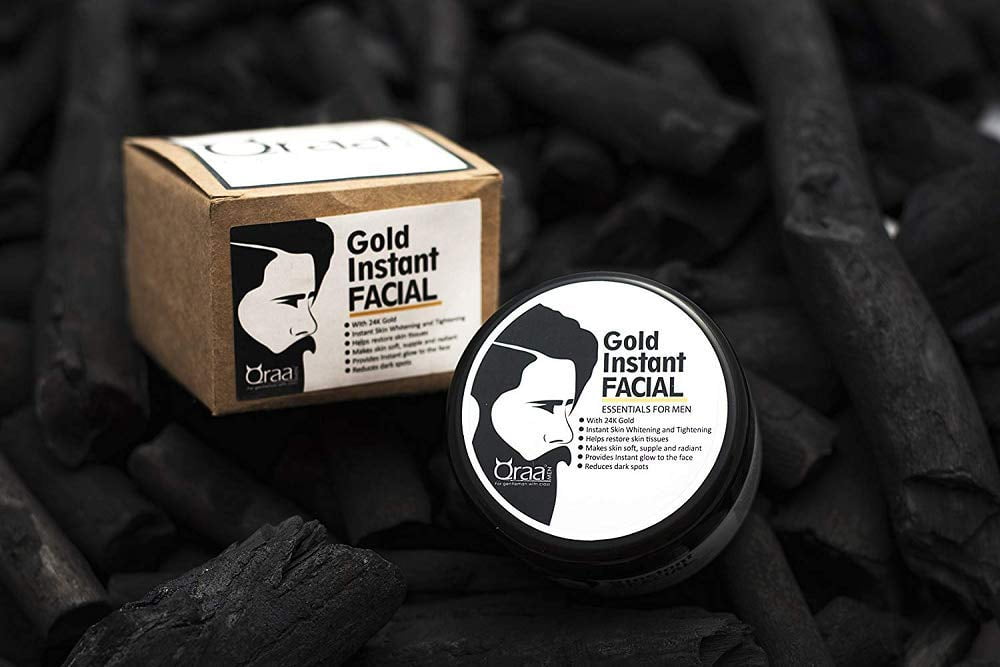 Qraa Instant Gold Facial For Men with 24K Gold - 100 g