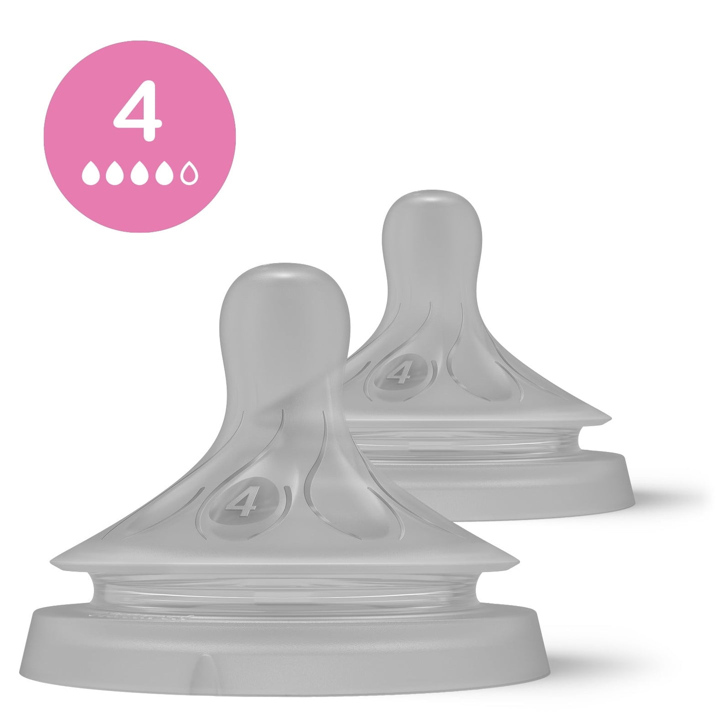 Philips Avent Natural Response Nipples, Fast Flow (Flow 4), 2-Pack, SCY964/02
