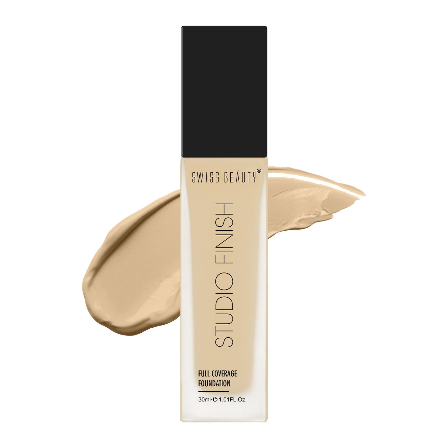 SWISS BEAUTY Full Coverage Foundation Studio Finish, Face Makeup, Shade- Sand Beige 30ml