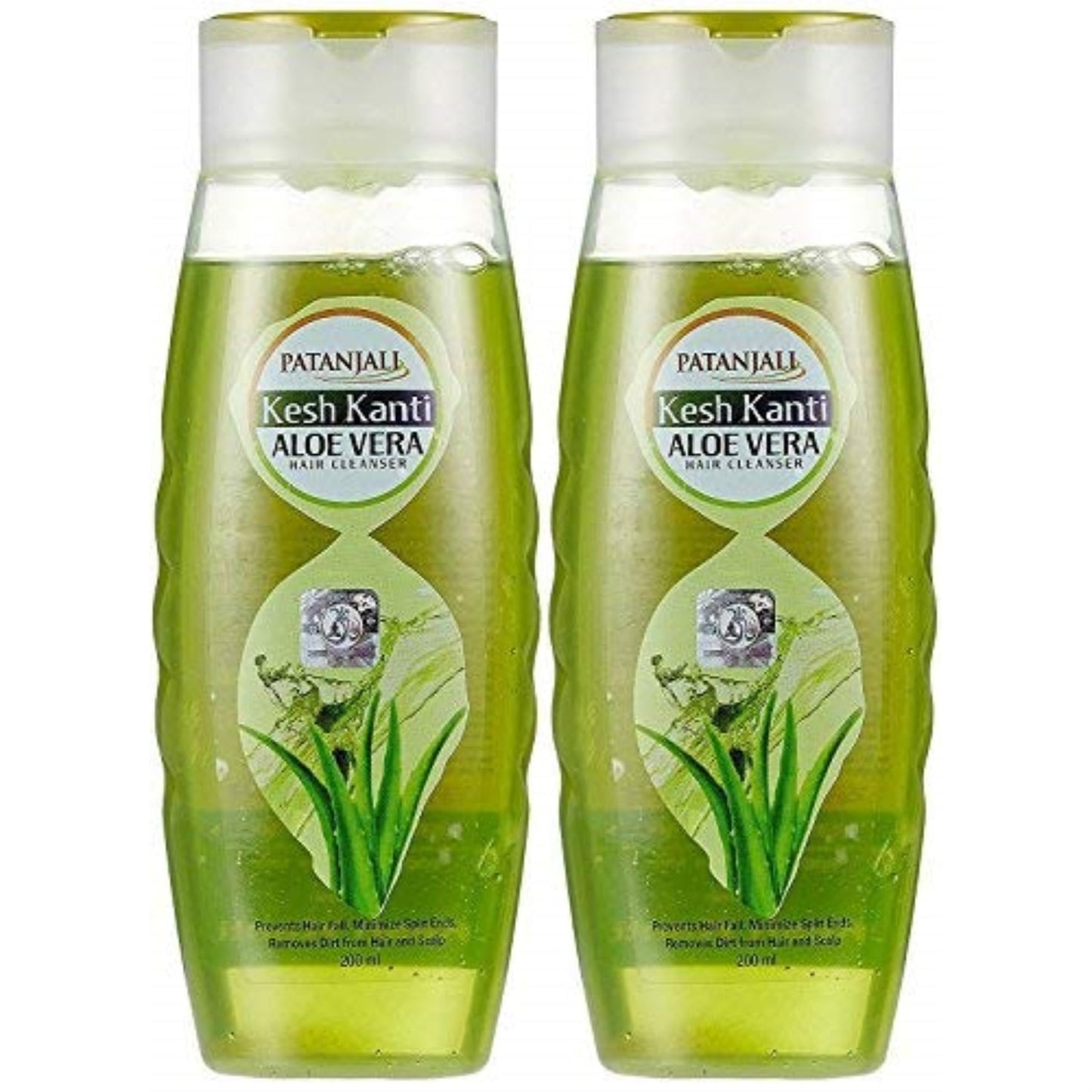 2 x patanjali kesh kanti aloe vera hair cleanser 200ml (6.76 oz )