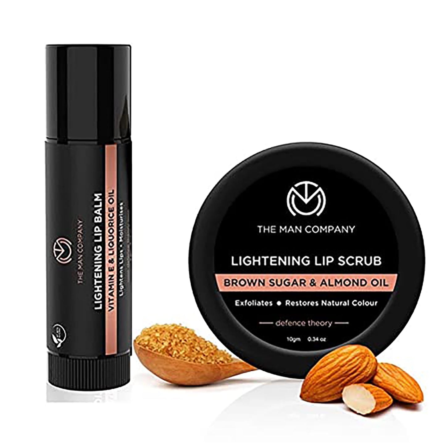 The Man Company Lip Care Combo with Lip Scrub & LipBalm for Dry & Chapped Lips, 14gm