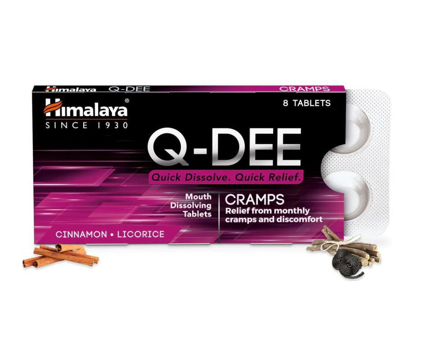 Himalaya Q-DEE (20N X 8) Tablets Relief from monthly cramps and discomfort with Fast shipp
