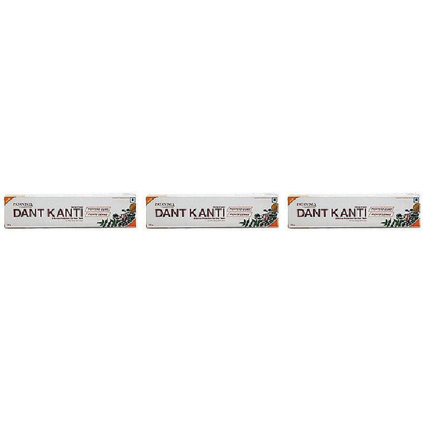 Pack Of 3 - Patanjali Dant Kanti Natural Toothpaste - 100 Gm (3.5 Oz)