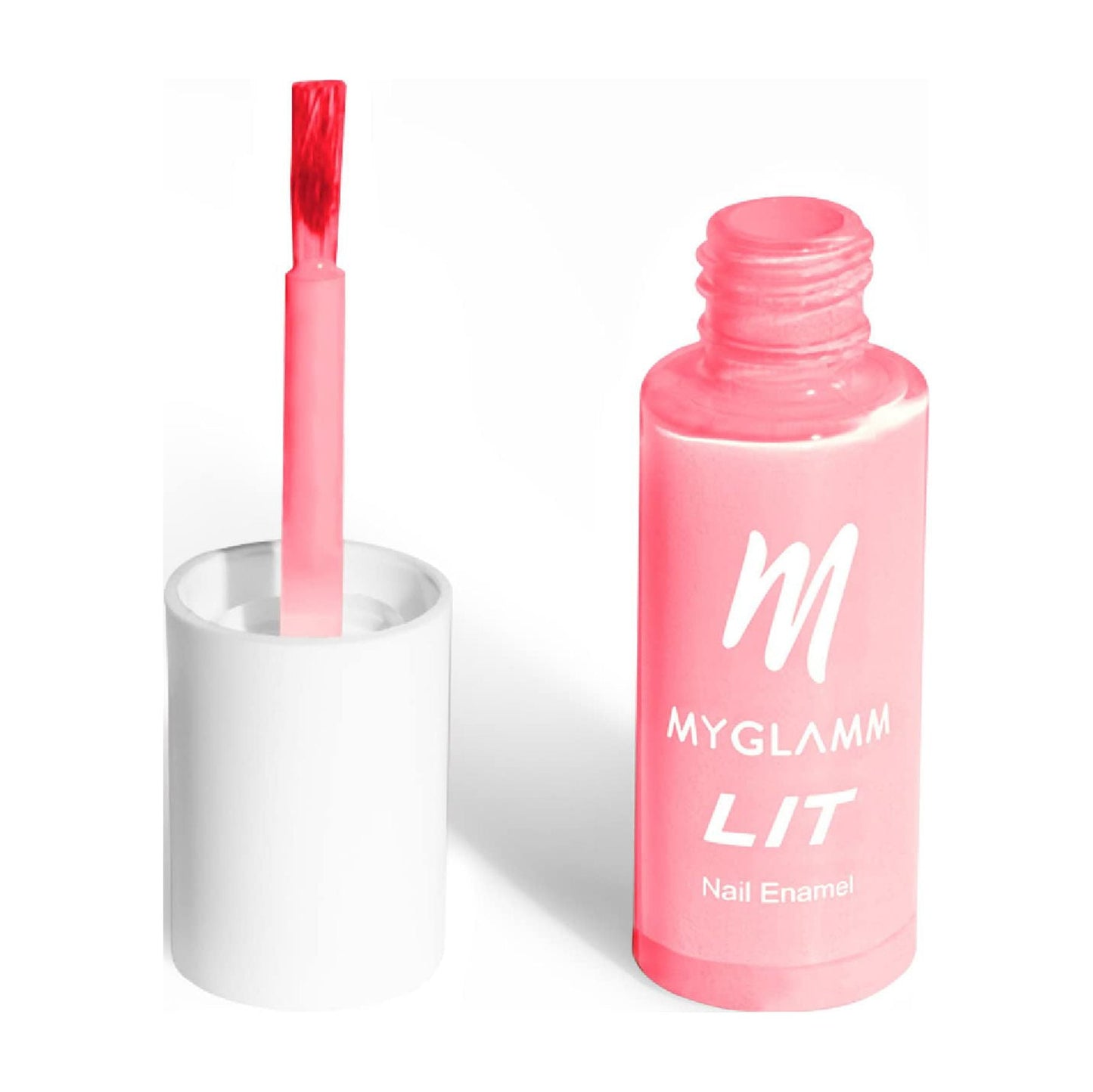 Myglamm Lit Nail Enamel-Crushing (Pink)-7Ml | Nail Polish | Nail Paint | Long Lasting Nail