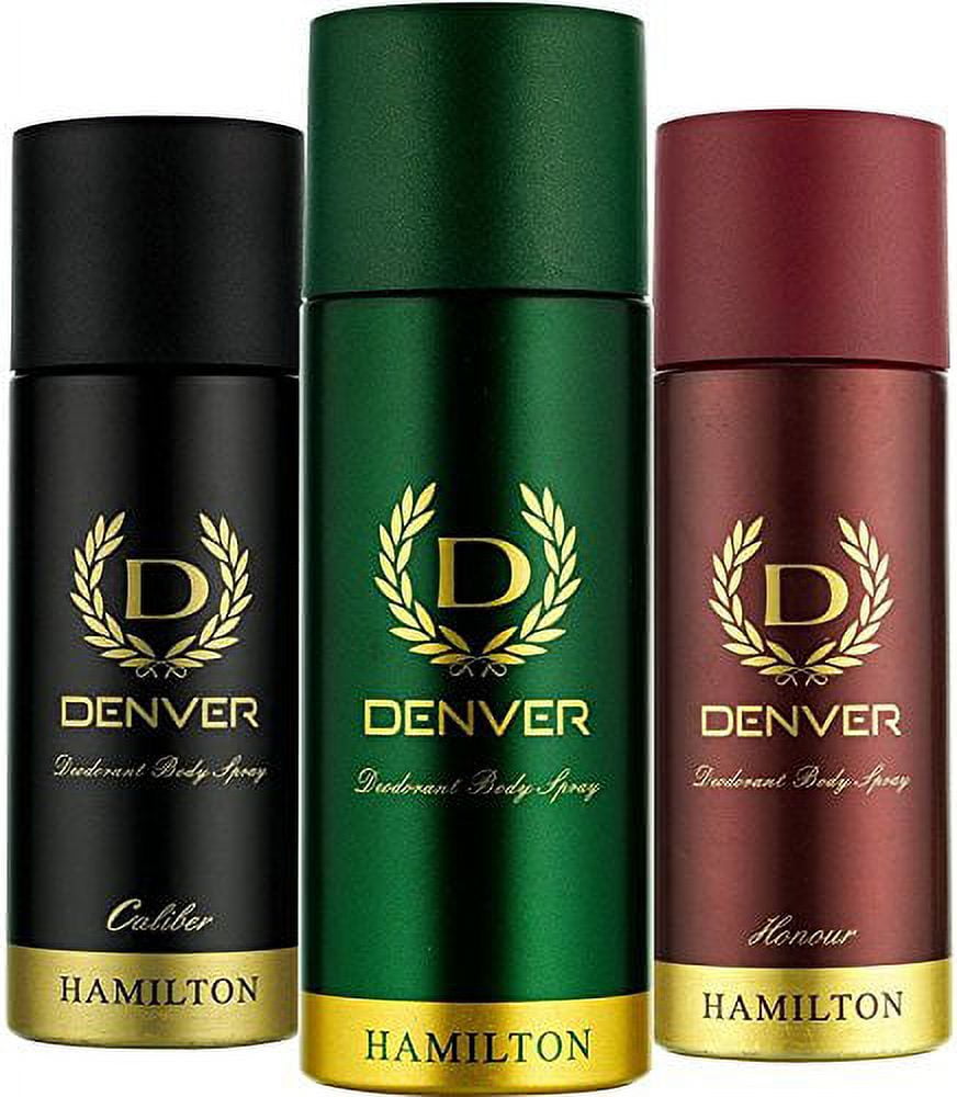 Denver Hamilton, Honour & Caliber Deodorant Body Spray 165Ml Each Combo (Pack Of 3)