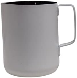 iKonbi White Matte Stainless Steel Milk Jugs 600 ml & 800 ml, Set of 2