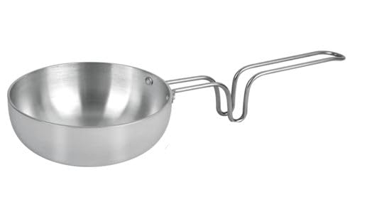 iKonbi Aluminium Tadka Pan Non Stick Tadka Pan Unbreakable Steel Handle Tadka Pan Chowka Pan Kadai Vagariya Aluminium Tadka Kadhai with Steel Handle Aluminium Tadka Pan