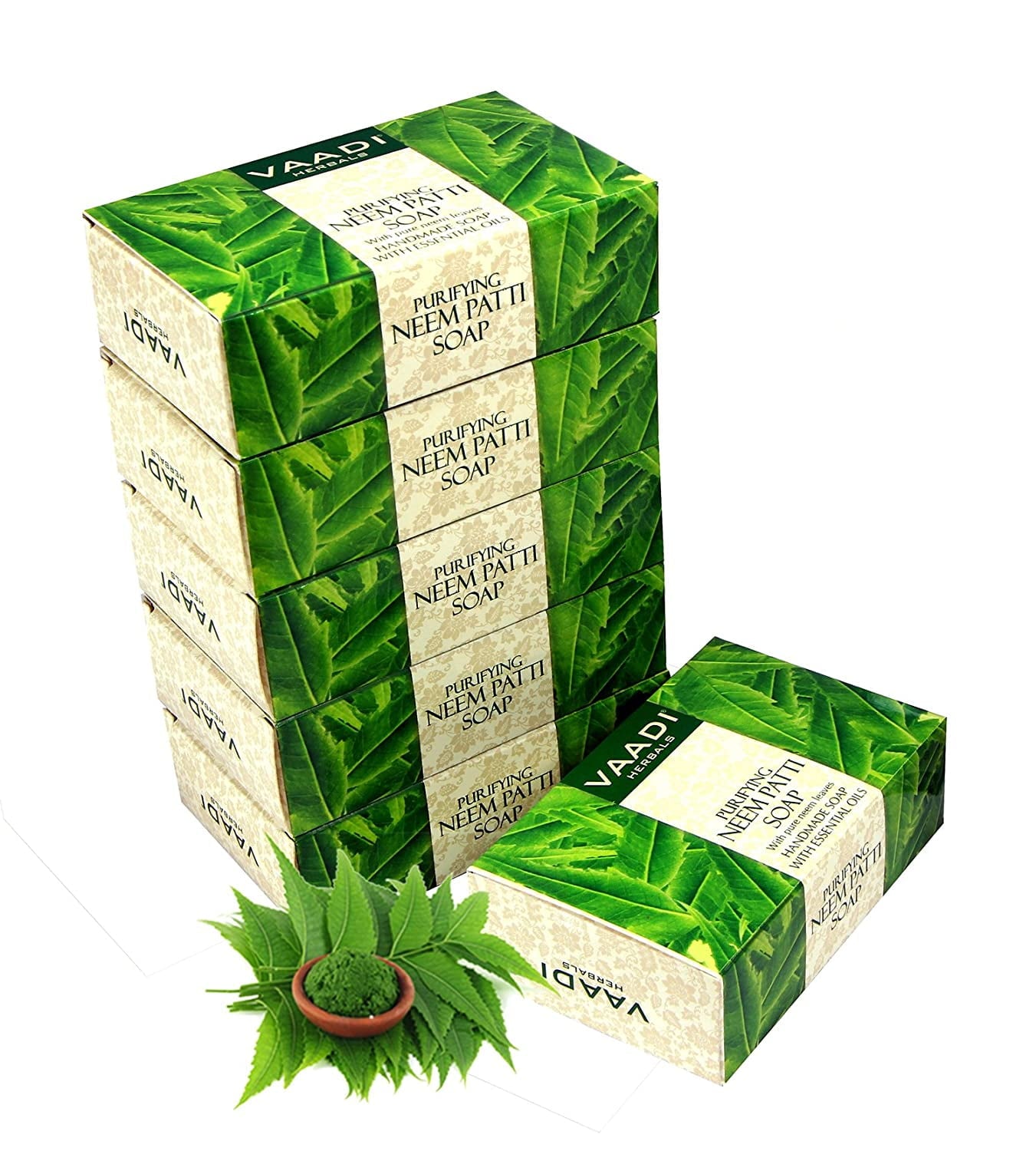 Vaadi Herbals Purifying Neem Patti Soap 6x75g