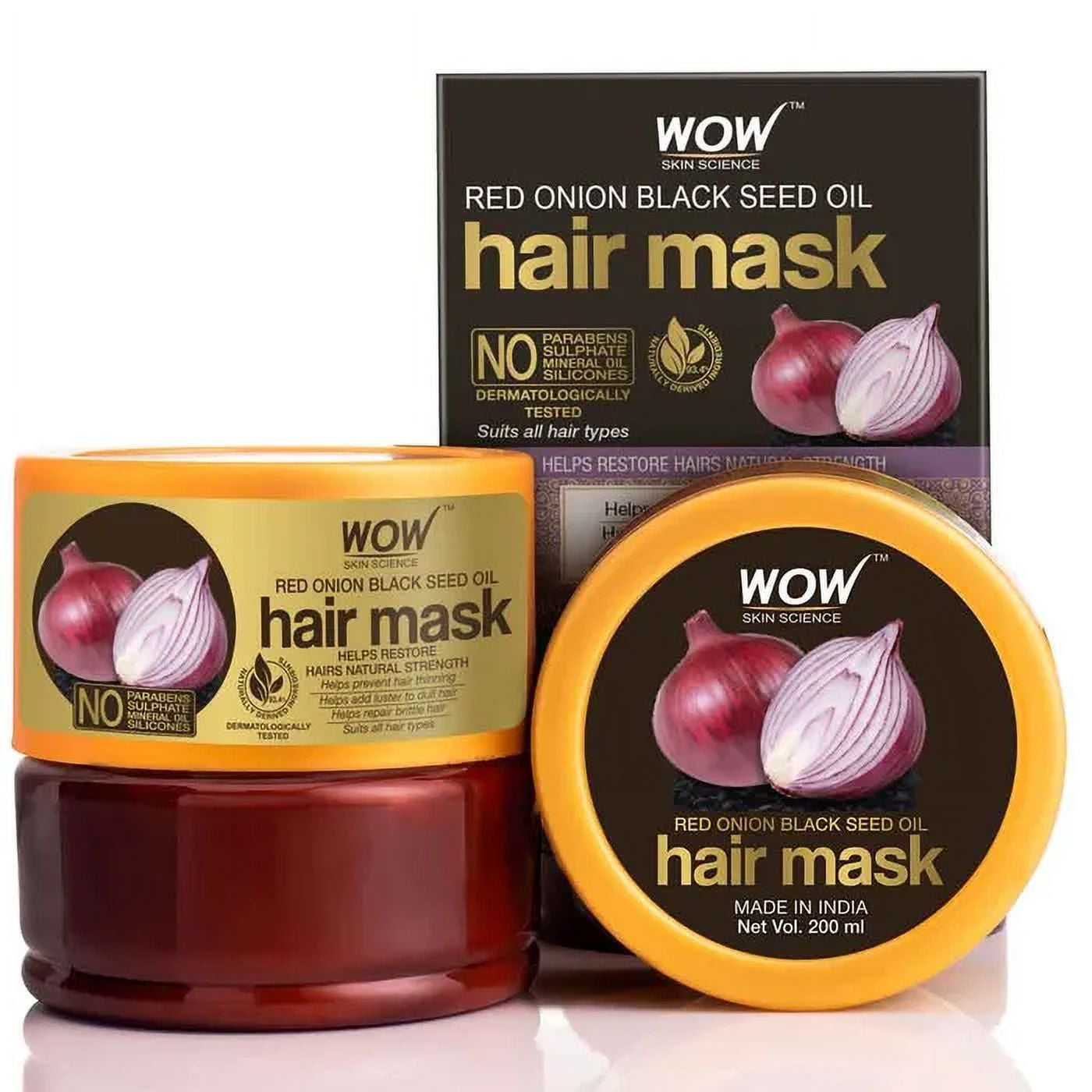 Wow Skin Science Onion HairMask for Hair Growth, Hair Fall & Damaged Hair 200ml