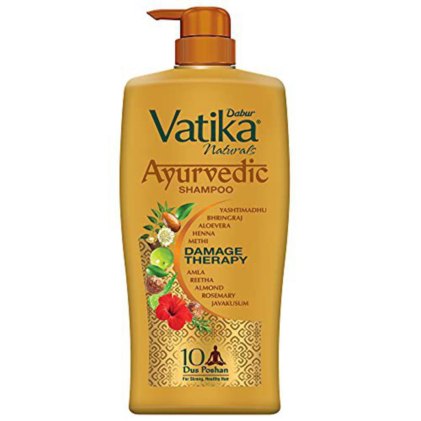 Dabur Vatika Ayurvedic Shampoo for Hair fall Control and Damage free Strong and Shiny hair
