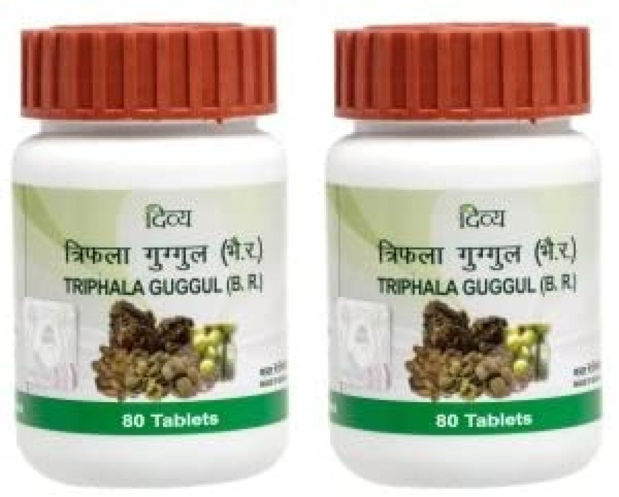 Divya Triphala Guggulu 80 Tablets x 2 Packs