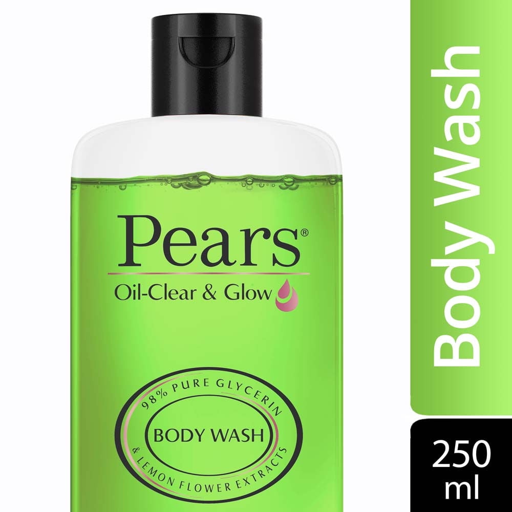 Pears Oil-Clear and Glow BodyWash, Paraben Free Shower Gel, 98% Pure Glycerin(250ml)