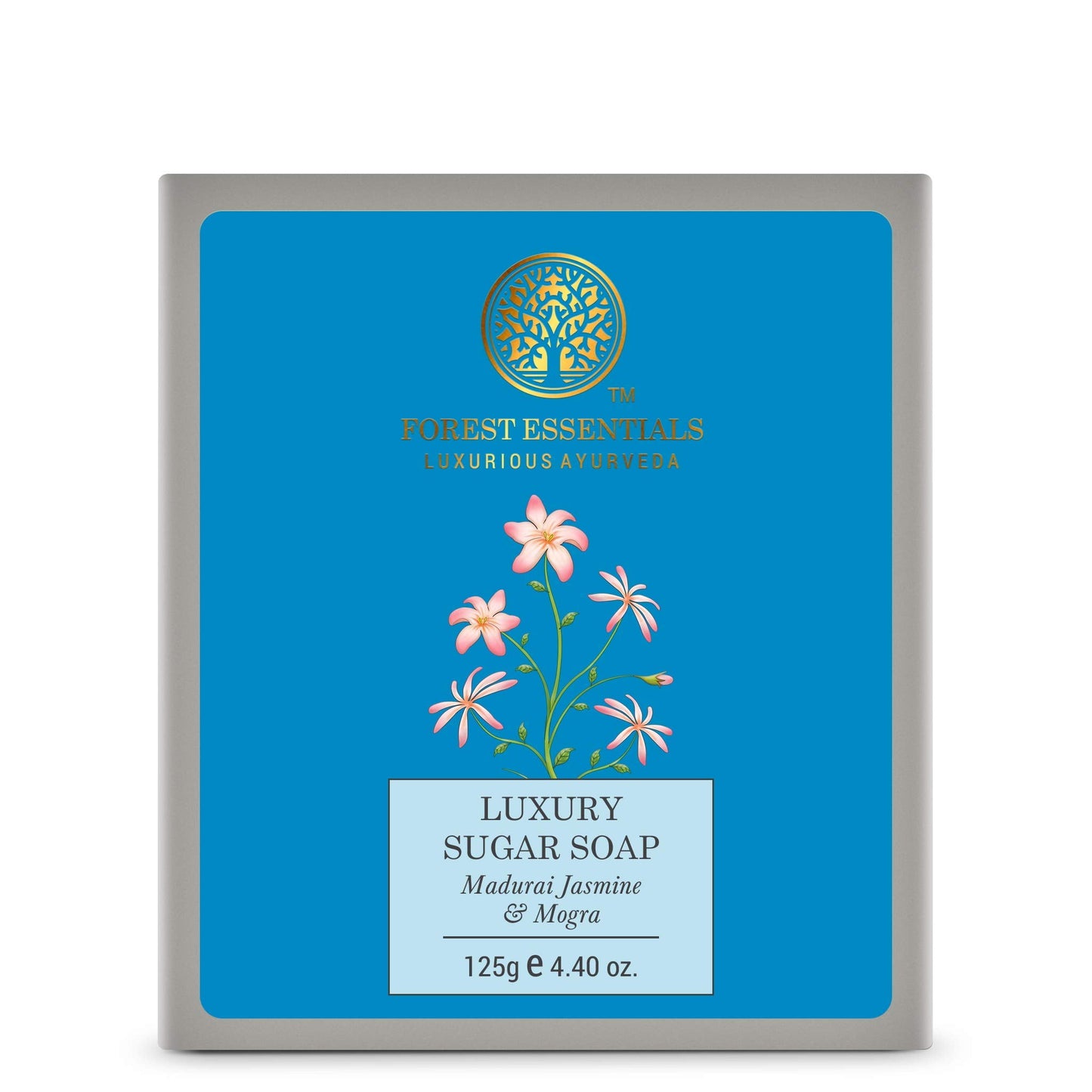 Forest Essentials Luxury Sugar Soap Madurai Jasmine & Mogra | Ayurvedic Luxury Handmade So