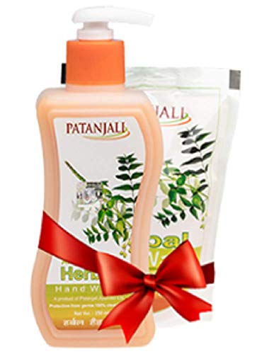 Patanjali Combo Herbal Anti Bacterial Handwash Bottle(1) & Refill Pack(1)