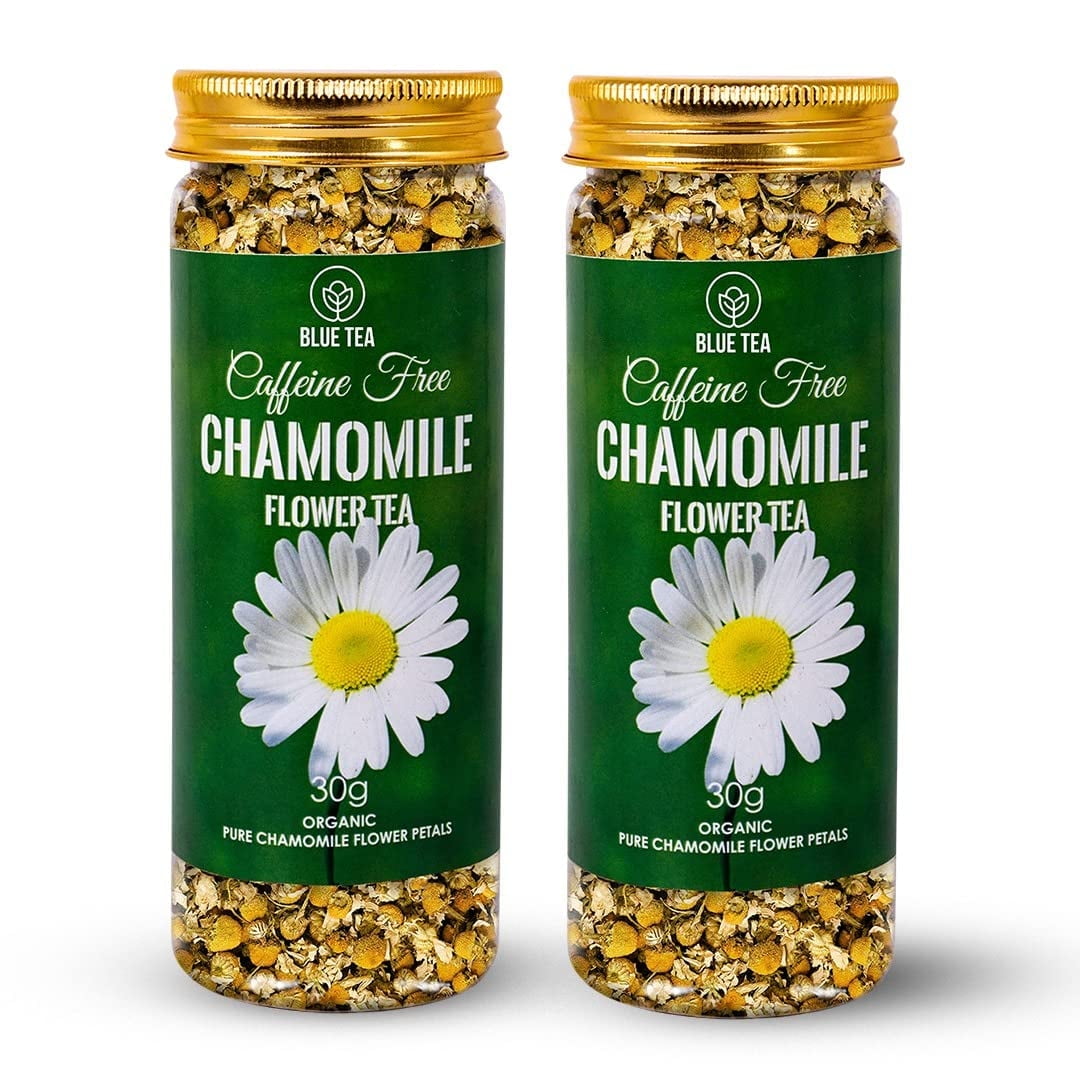 BLUE TEA - Chamomile Flower Tea - 2.1 Oz (pack of 2) | Herbal Tea- Caffeine-free Eco-Consc