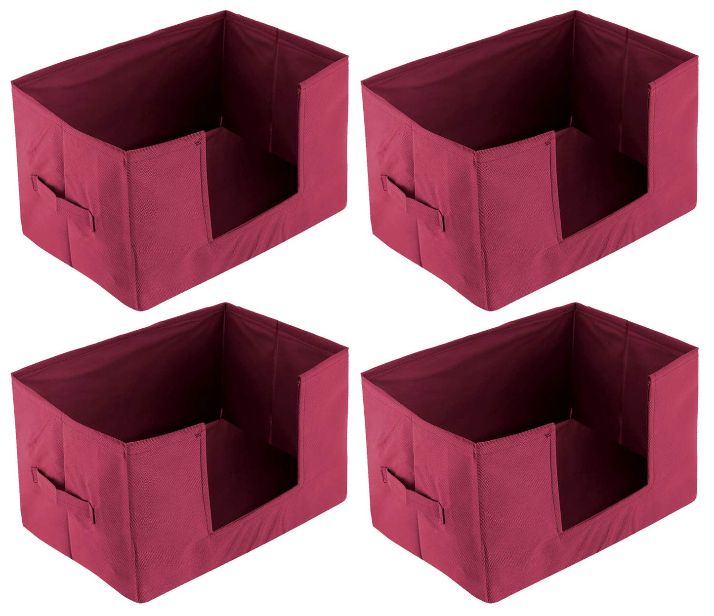 Kuber Industries 4 Pieces Large Capacity Space Saver Closet, Stackable and Foldable Saree