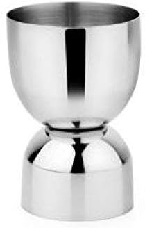 iKonbi Stainless Steel Delux Cocktail Shaker 500 ml with Steel Damru Peg Measure 30/60 ml
