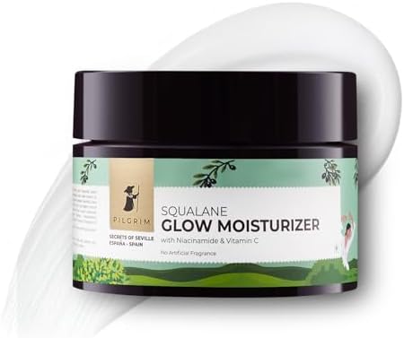 Pilgrim Squalane Niacinamide & Vitamin C Glow Moisturizer for face | Moisturizer for dry s