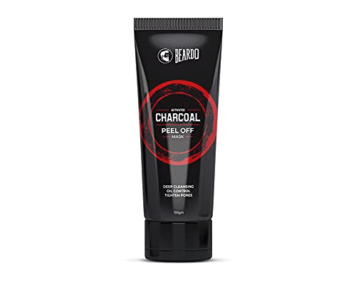 Beardo Activated Charcoal Detox Peel Off Mask for Men | Blackhead Removal Mask | Fights Po