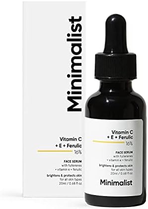 Minimalist 16% Vitamin C FaceSerum (Advanced) With Vit E, & Ferulic Acid For Glowing Skin