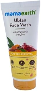 Mamaearth Ubtan Natural FaceWash for All Skin Type with Turmeric & Saffron for Tan removal