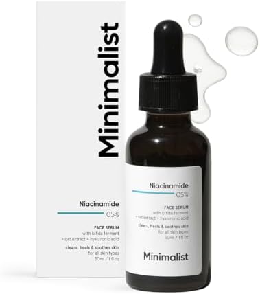 Minimalist 5% Niacinamide FaceSerum for Clear Glowing Skin | Reduces Dullness, Hydrates &
