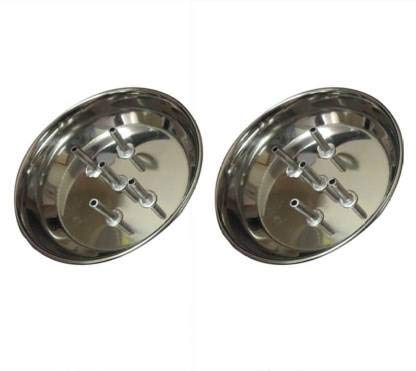 iKonbi Stainless Steel Incense Holder with ash Catcher Plate Set of