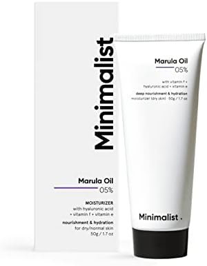 Minimalist Face Moisturizer for Dry Skin | 5% Marula Oil | With Hyaluronic Acid For Deep N