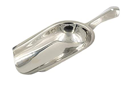 iKonbi Stainless Steel Ice Scoop,Ice Picker,Popcorn Scoop,Atta Scoop/Shovel Kitchen Scoop Heavy Duty,Dishwasher Safe 1Pack, Silver