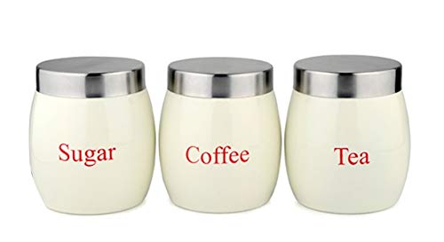 iKonbi Cream Barrel Tea, Coffee & Sugar Canister