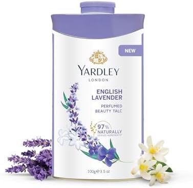 Yardley London English Lavender Perfumed Deodorizing Talc Talcum Powder 100gm, 3.5 Ounce