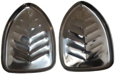 iKonbi Stainless Steel 4 Pcs Banana Leaf Shape Dinner/Snack/Mess Tray- Set of 4 Small