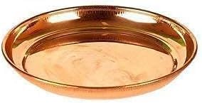 iKonbi copper Pooja Plate – Copper, 10 cm, Pack of 2